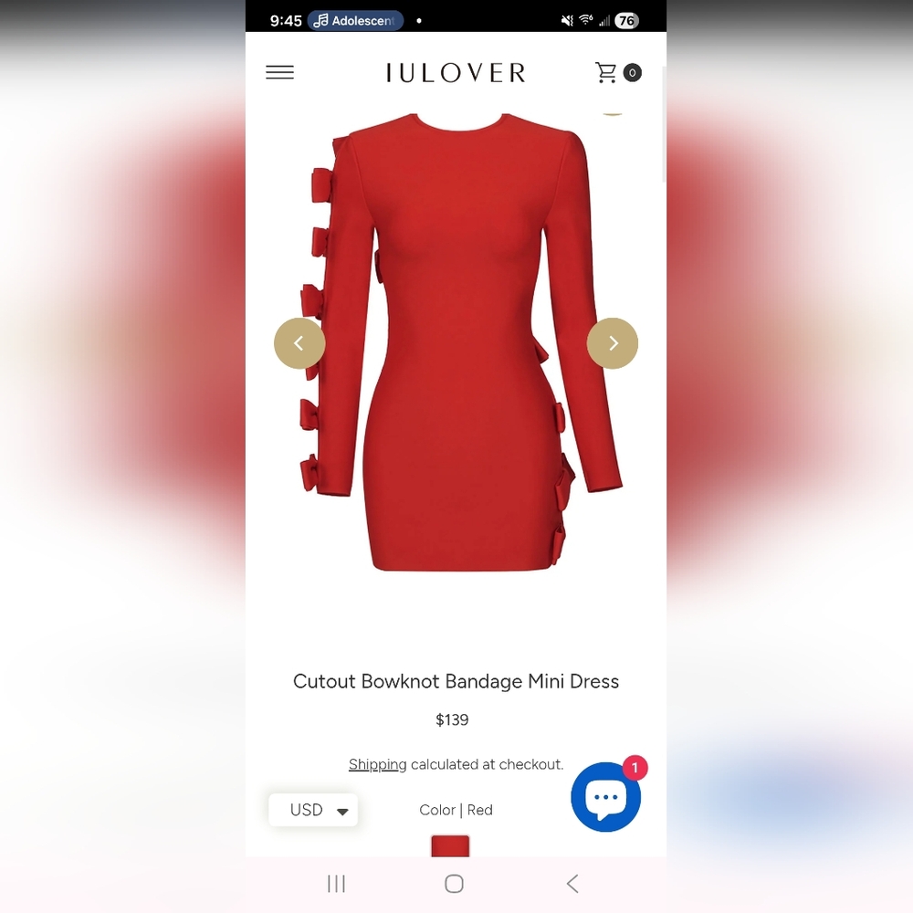 Bella Barnett Red Bow-Trim Dress